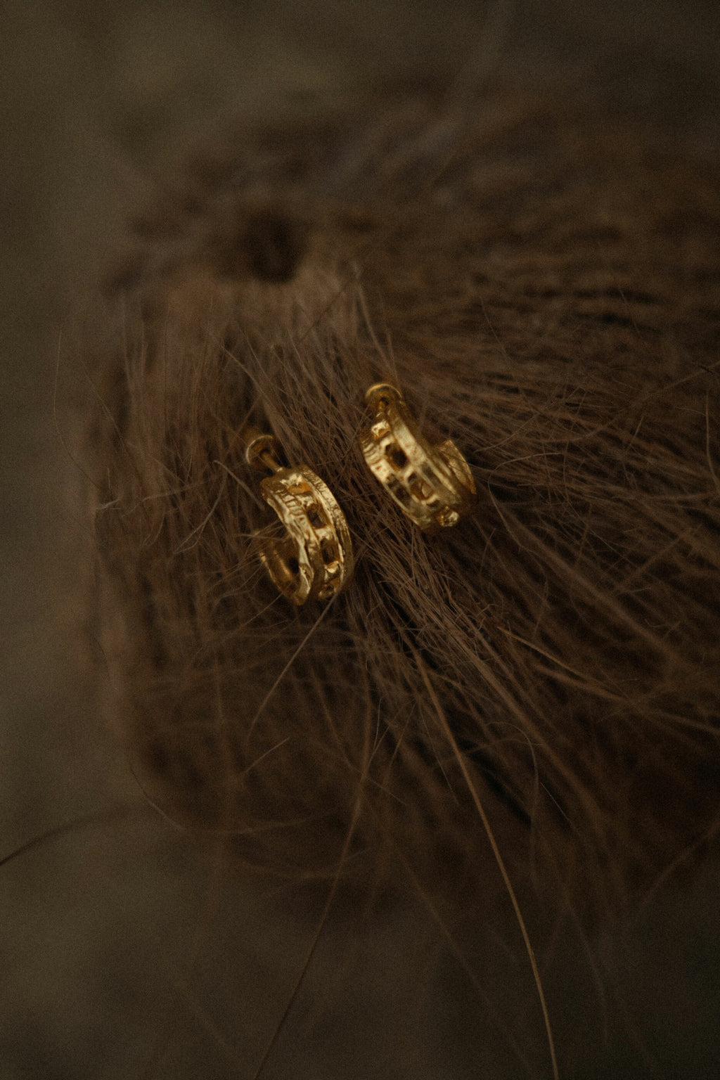 loosey earrings, mini - K18 Plated